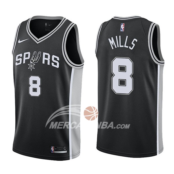 Maglia NBA San Antonio Spurs Patty Mills Swingman Icon 2017-18 Nero